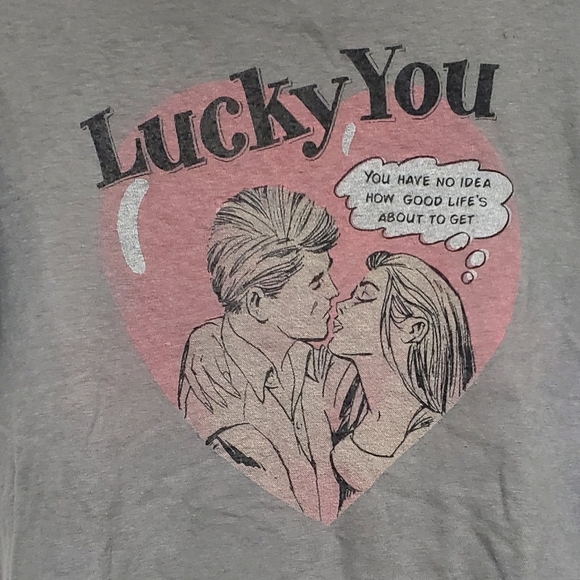 Re/Done Lucky You Classic Tee/Grey Haze - Picture 8 of 9